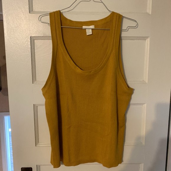 H&M Tops - H&M Ribbed Mustard Tank Top